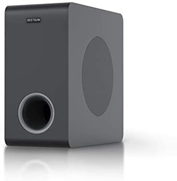 Powered Subwoofer, BESTISAN Deep Bass Home Audio Subwoofer, Wired and Wireless Compact Subwoofer for Home Theater/TV/Speakers/Computer/Phone, Bluetooth 5.0/Optical/RCA, Built-in Amplifier 6.5’’ Sub