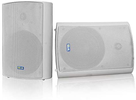 Wireless Streaming 6.50" Indoor/Outdoor Weatherproof Patio Speakers, Bluetooth Speaker (Grey - Pair) by Sound Appeal