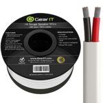 GearIT 14 AWG Marine Speaker Cable (100 Feet), Boat Tinned Copper Wire, 2 Conductor Duplex Wire, Electrical Grade, Oxygen Free OFC, 100 Ft