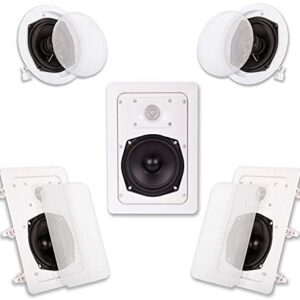 Acoustic Audio HT-55 in Wall in Ceiling 1000 Watt Home Theater 5 Speaker System