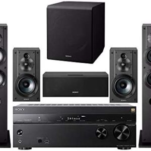Sony 7.2 Channel 3D 4K A/V Surround Sound Multimedia Home Theater System (STRDN1080, SSCS3 (2), SSCS5, SSCS8, SACS9) (6 Items)