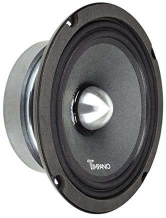 TIMPANO TPT-MR6-4 Bullet 6.5″ Midrange Speaker Pro Audio - 6.5 inch Mid Range Loudspeaker for Car Audio - 4 Ohms, 125 Watts RMS Power, 250 Watts Continuous Power Mid-Range Speakers (Single)