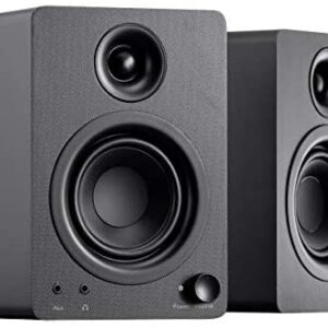 Monoprice DT-3 50-Watt Multimedia Desktop Powered Speakers Perfect Complement to Any Home, Office, Gaming, or Entertainment Setup
