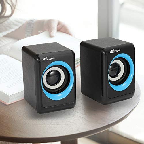 axGear Portable Speaker USB Multimedia Powered Wired Mini Surround Subwoofer Output