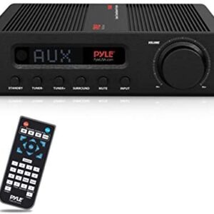 Wireless Bluetooth Home Audio Amplifier - 100W 5 Channel Home Theater Power Stereo Receiver, Surround Sound w/ HDMI, AUX, FM Antenna, Subwoofer Speaker Input, 12V Adapter - Pyle PFA540BT