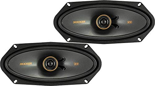 KICKER 47KSC41004 KS Series Low Profile 4x10 Inch 4 Ohm 15 to 75 Watts RMS Power Factory Replacement Coaxial Car Audio Sound System Speakers