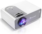 Outdoor Movie Projector, LED Mini Projector 1080P and 200" Display Supported, 5500 Lux Video Projector 2000:1 Contrast Ratio for Outdoor Movie Home Theater, Compatible with HDMI,TV Stick,Laptop,TF/SD