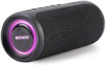 Loud Bluetooth Speaker with Power Bank, IPX7 Waterproof Portable Speaker with Subwoofer, 35W Bass and Wireless Stereo Pairing, 24H Playtime, LED Lights Show for Outdoor Party, Camping - Black
