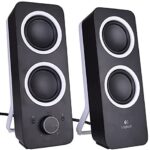 Logitech Z200 2-Piece 2 Channel Speaker System Headphone & Aux Jacks Black Consumer Electronics