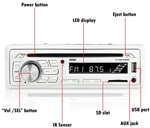 Marine Stereo Receiver Speaker Equipment - in-Sprint LCD Digital Console Constructed-in Bluetooth