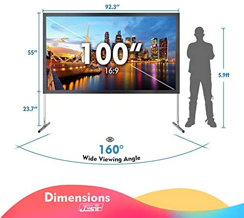 Upgraded 3 Layers Rear Projection Display 100 in 4K 16:9 HD