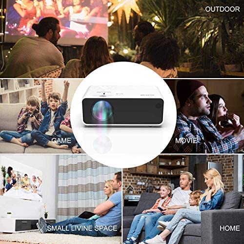 1080p Projector for Out of doors Film,SMONET Moveable Film Mini Projector HD Supported