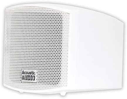 Acoustic Audio AA321W Mountable Indoor Audio system 400 Watts White Bookshelf Pair