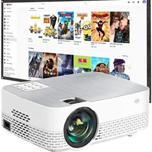 Yefound Projector Movie Projector Mini Projector with Screen Included Full HD 1280x720P Home Theater Projector,1080P Supported Compatible with for HDMI/USB/TV Stick/PS4/PC/TF