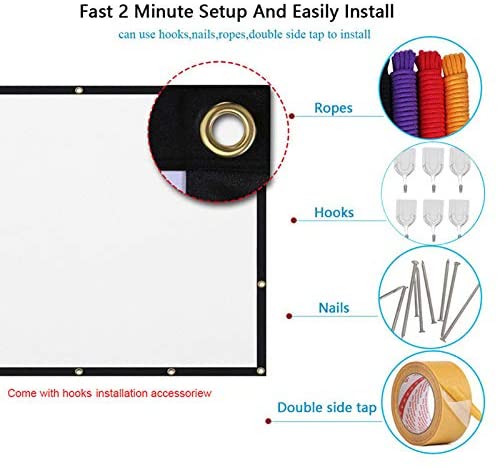 Projector Display with Foldable Moveable Film Display 120 Inch（16：9）