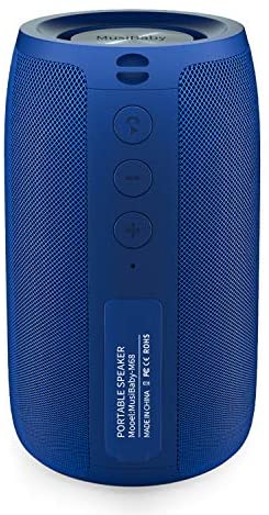 Bluetooth Speakers,MusiBaby Speaker,Outdoor Portable,Waterproof,Wireless Speakers,Dual Pairing,Bluetooth 5.0,Loud Stereo Booming Bass,1500 Mins Playtime for Home&Party Blue