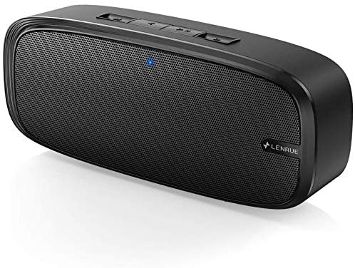 LENRUE Bluetooth Speaker, Wireless Portable Speaker with Loud Stereo Sound, Rich Bass, 12-Hour Playtime, Built-in Mic. Perfect for iPhone, Samsung and More