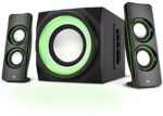 Cyber Acoustics Bluetooth Speakers with LED Lights – The Perfect Gaming, Movie, Party, Multimedia 2.1 Subwoofer Speaker System (CA-SP34BT)