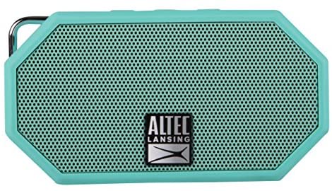 Altec Lansing Mini H2O - Wireless Bluetooth Waterproof Speaker, Floating, IP67, Portable, Strong Bass, Rich Stereo System, Microphone, 30 ft Range, Lightweight, 6-Hour Battery, Mint (IMW257-MNT-GRP)