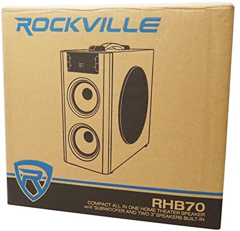 Rockville RHB70 Dwelling Theater Compact Powered Speaker System w Bluetooth/USB/FM