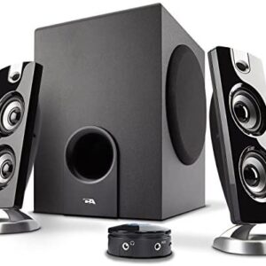 Cyber Acoustics CA-3602FFP 2.1 Speaker Sound System with Subwoofer and Control Pod - Great for Music, Movies, Multimedia Pcs, Macs, Laptops and Gaming Systems