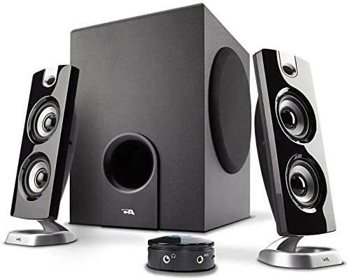 Cyber Acoustics CA-3602FFP 2.1 Speaker Sound System with Subwoofer and Control Pod - Great for Music, Movies, Multimedia Pcs, Macs, Laptops and Gaming Systems