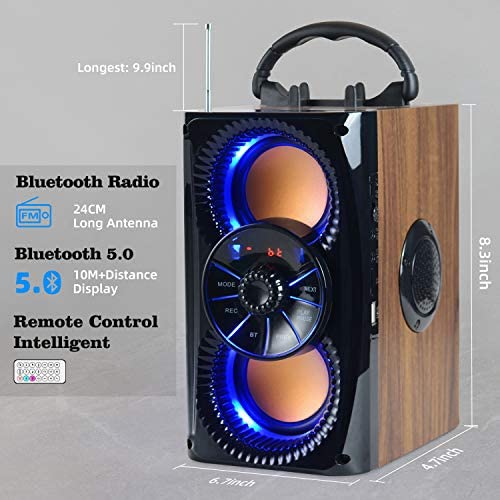 Wi-fi Bluetooth Speaker with lights 10W HD Sound and Bass
