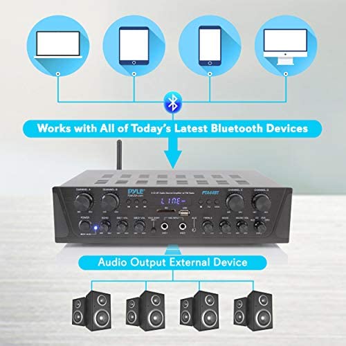 4 Channel Stereo Audio Dwelling Theater Speaker Sound Energy Receiver with AUX IN