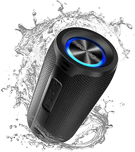 Wireless Speaker Bluetooth with Lights,Fully Waterproof Bluetooth Speaker,25W Portable Bluetooth Speakers,30H Playtime,Bluetooth 5.0,Outdoor,Dual Pairing,Loud Stereo for Home&Party,SANAG Speakers