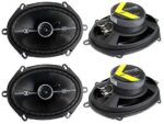 4 Kicker 41DSC684 D-Series 6x8 400 Watt 2-Way 4-Ohm Car Audio Coaxial Speakers