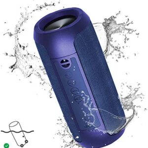 LESHP Bluetooth Speakers,Portable Wireless Bluetooth Speaker,Outdoor Sports Speakers with Bluetooth 5.0,IPX6 Waterproof,3D Stereo,10 Hours Playback time,Suitable for iPhone,Android,Blue