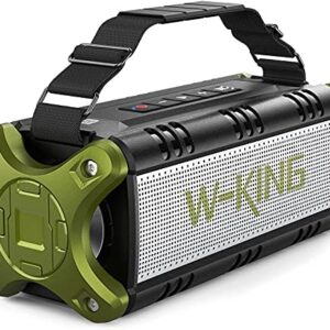 Bluetooth Speaker, W-KING 50W Super Loud Portable Bluetooth Speaker Waterproof IPX6 with 8000mAh Power Bank/Punchy Bass/TWS, Outdoor Bluetooth 5.0 Stereo Speakers Support 24H Playtime/TF Card/AUX/NFC