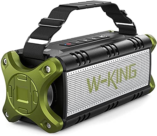 Bluetooth Speaker, W-KING 50W Super Loud Portable Bluetooth Speaker Waterproof IPX6 with 8000mAh Power Bank/Punchy Bass/TWS, Outdoor Bluetooth 5.0 Stereo Speakers Support 24H Playtime/TF Card/AUX/NFC