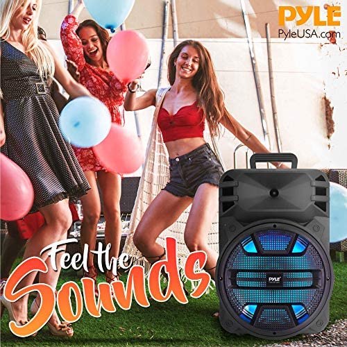 Moveable Bluetooth PA Speaker System - 800W Outside Bluetooth Speaker Moveable PA System w/Microphone in